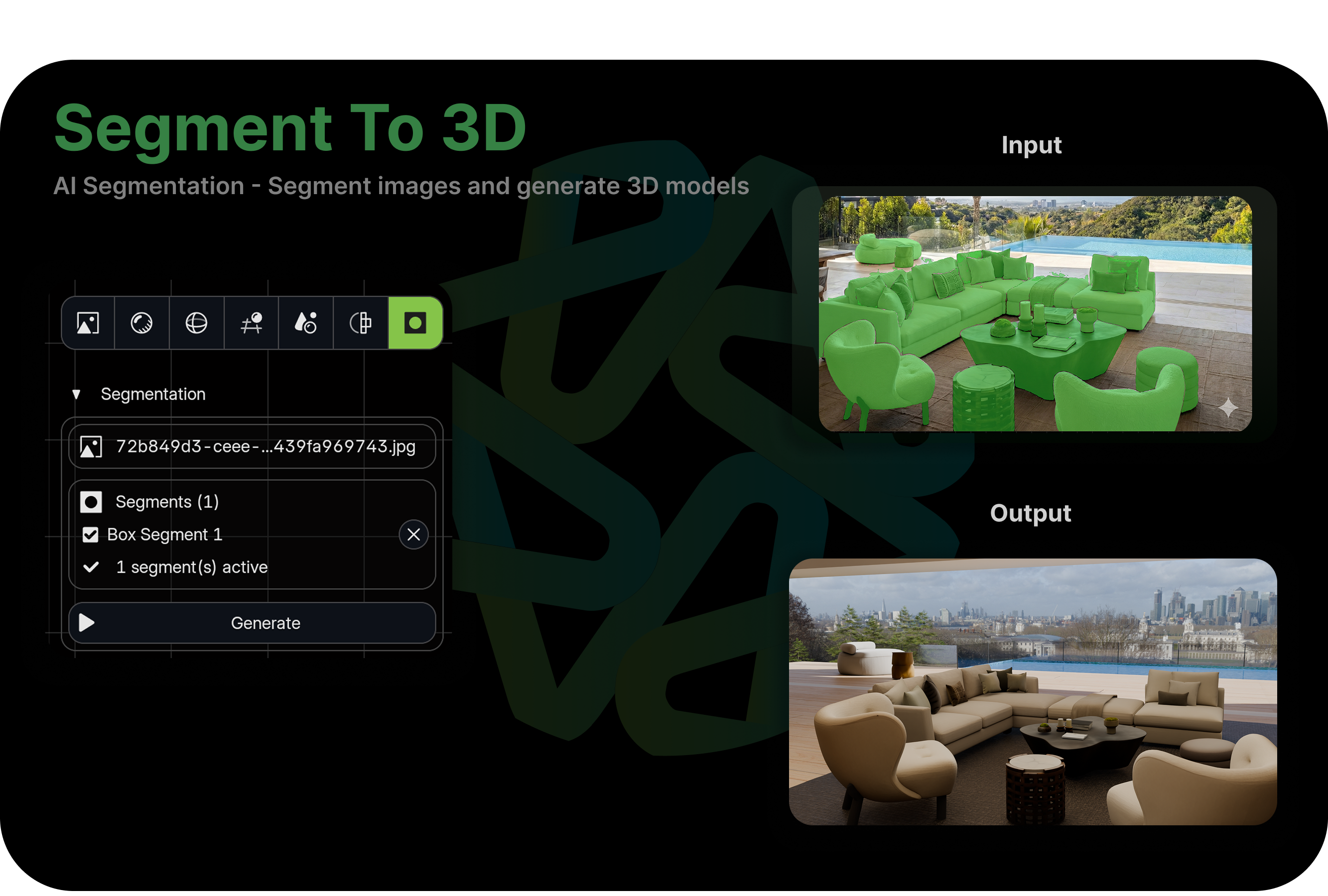 Segment to 3D interface